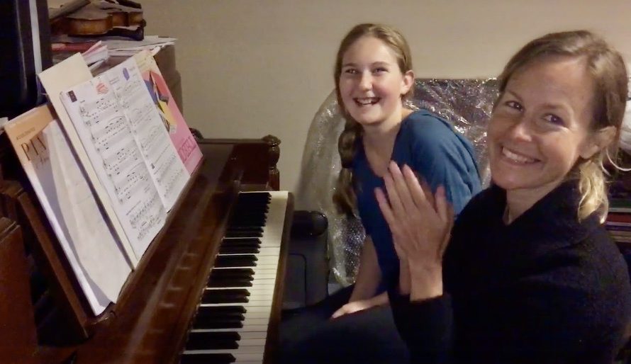 Fun duet with my former student Hannah, 2017